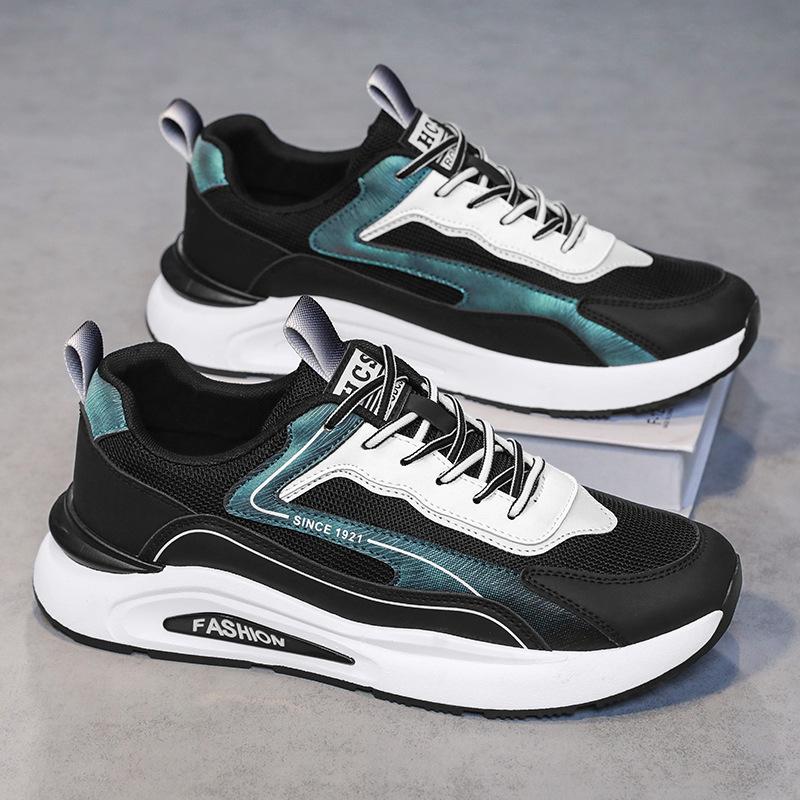 

Мода 2024 Весна и Осень Новые Черные Летние Сетчатые Дышащие Модные Туфли Forrest Gump Dad Мужская Обувь 44