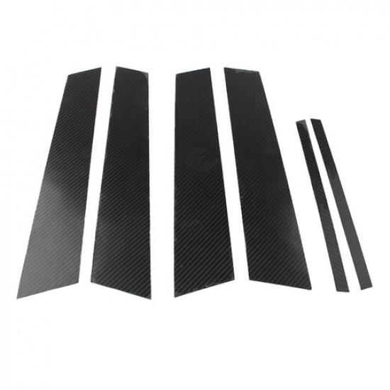 6Pcs Exterior Door Window B Pillar Post Cover Trim For Alfa Romeo Giulia 2017-21