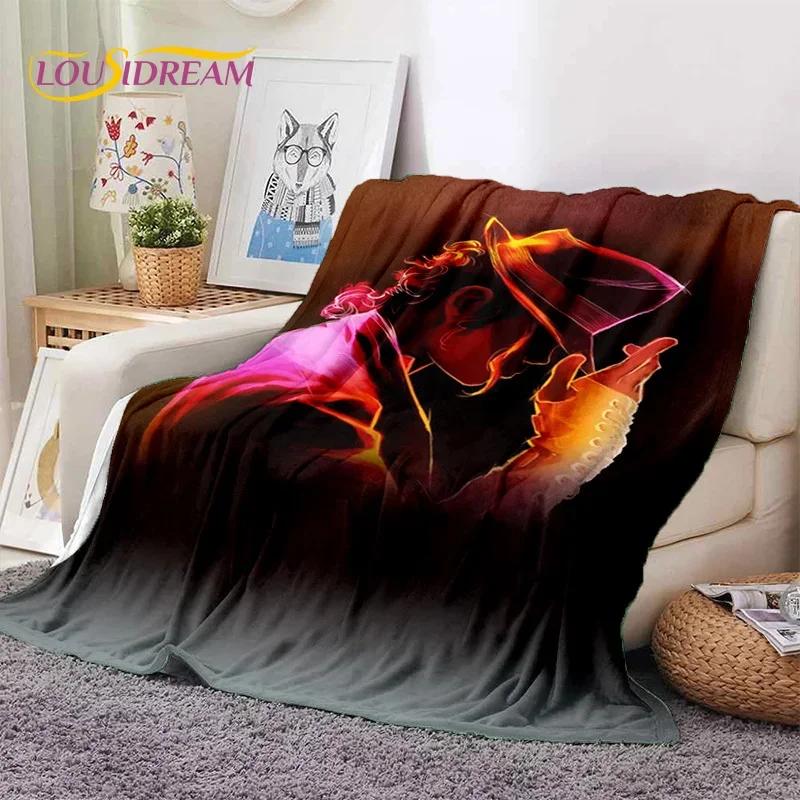 MJ King of Pop Michael Jackson Soft Flannel Blanket for Beds Bedroom Sofa Picnic,Throw Blanket for Cover Outdoors Leisure Gift