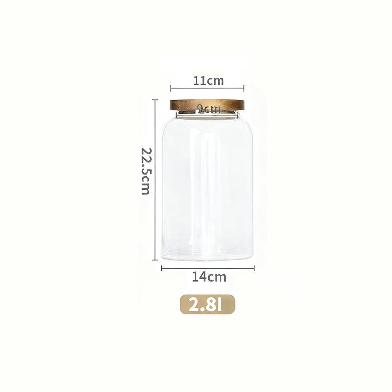 High Borosilicate Glass Sealed Jar Large Capacity Home Tea Coffee Storage Container Kitchen Organizing Jar