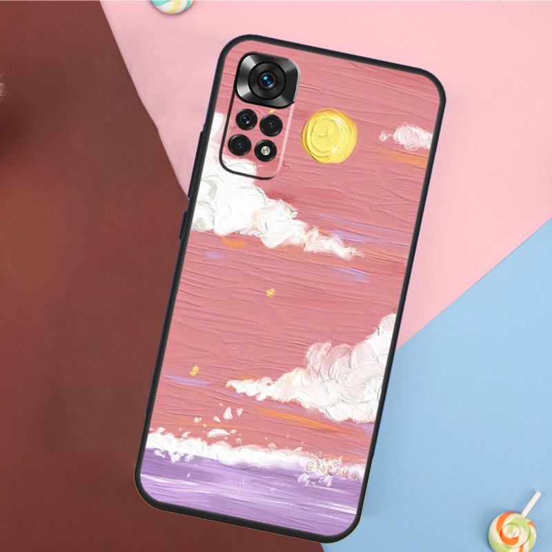 Korean Sunset Scenery Cover For Xiaomi Redmi Note 13 Pro 14 12 11 9 10 9S 10S 11S 12S Redmi 14C 10C 12C 13C Case