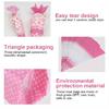 FTVOGUE 50 Piece Clear Cone-Shaped Treat Popcorn Bags Treat Bags Cellophane Candy Bags with Twist Ties(Pink)
