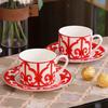 Evropský retro lehký luxusní keramický kávový šálek Domácí šálek a podšálek z kostního porcelánu Sada Anglický odpolední čaj Kreativní šálek na čaj Šálek Dárek