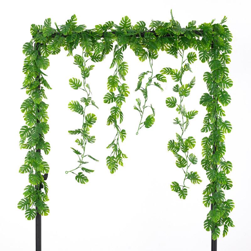 Wall Mount Plant Decor With Faux Vine Material For Home Office And Living Space