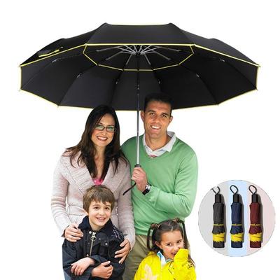125cm Double Strong Wind Resistant Umbrella Rain Women Large Folding Non-automatic Umbrellas Men Family Travel Business Paraguas