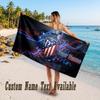 Atletico Madrid FC Design Beach Towel Custom Text Large Towel for Beach Vacation
