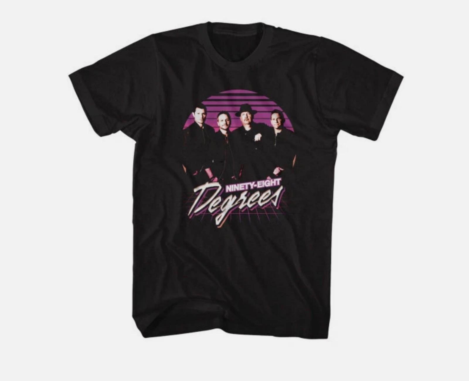 98 Degrees Retro Group Shot Black T-Shirt XL