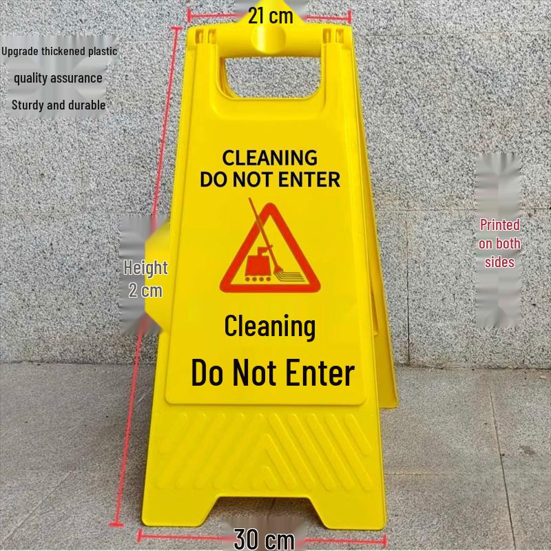 Cleaning in Progress Warning Sign