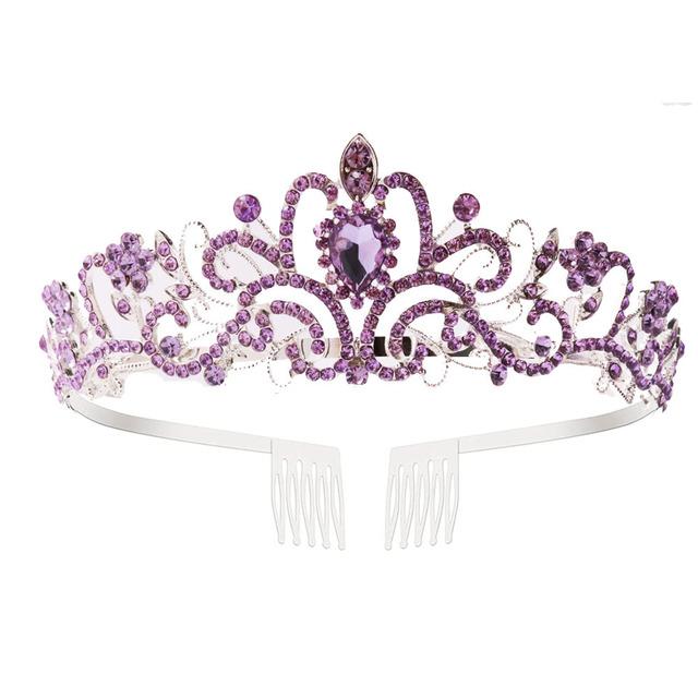 Crystal Crowns And Tiaras With Comb Headband For Girl Or Women Birthday Party Wedding Prom Bridal Christmas Valentine