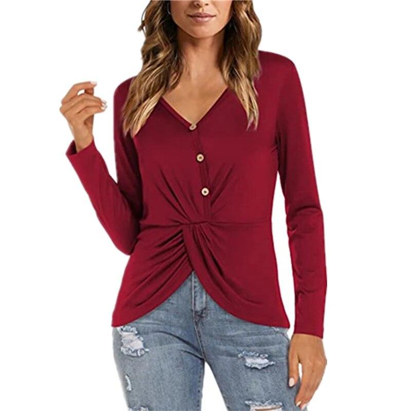 

Сплошной цвет для тренировок, йоги, спортивный топ, повседневная базовая рубашка, женский топ с v-образным вырезом, свободная повседневная футболка S