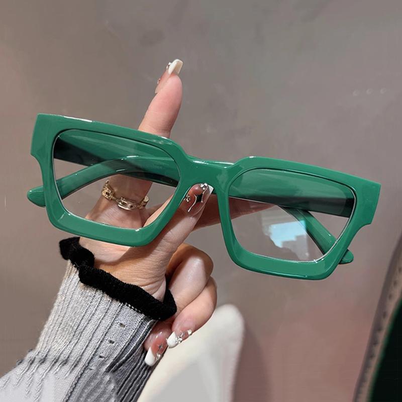 Anti-blue Light Rectangular Spectacle Frame Frame Eyeglasses for Ladies and Men Classic Eyeglass Frames Vintage Flat Light Computer Spectacles