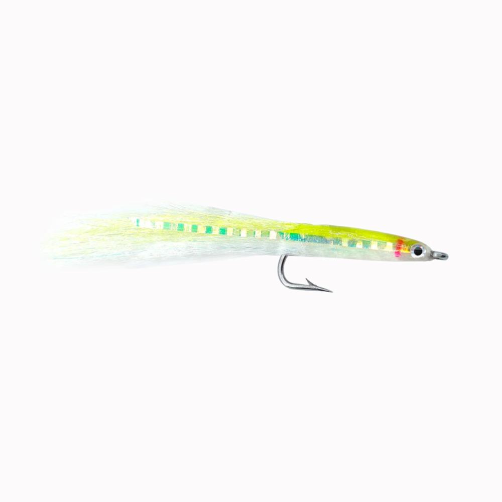 

Stainless Hooks Fly Fishing Sand Eel 3D Realistic Realistic Fish Eye Surf Candy Fly Lure Surf Candy Design Sand Eel Pattern зелёный