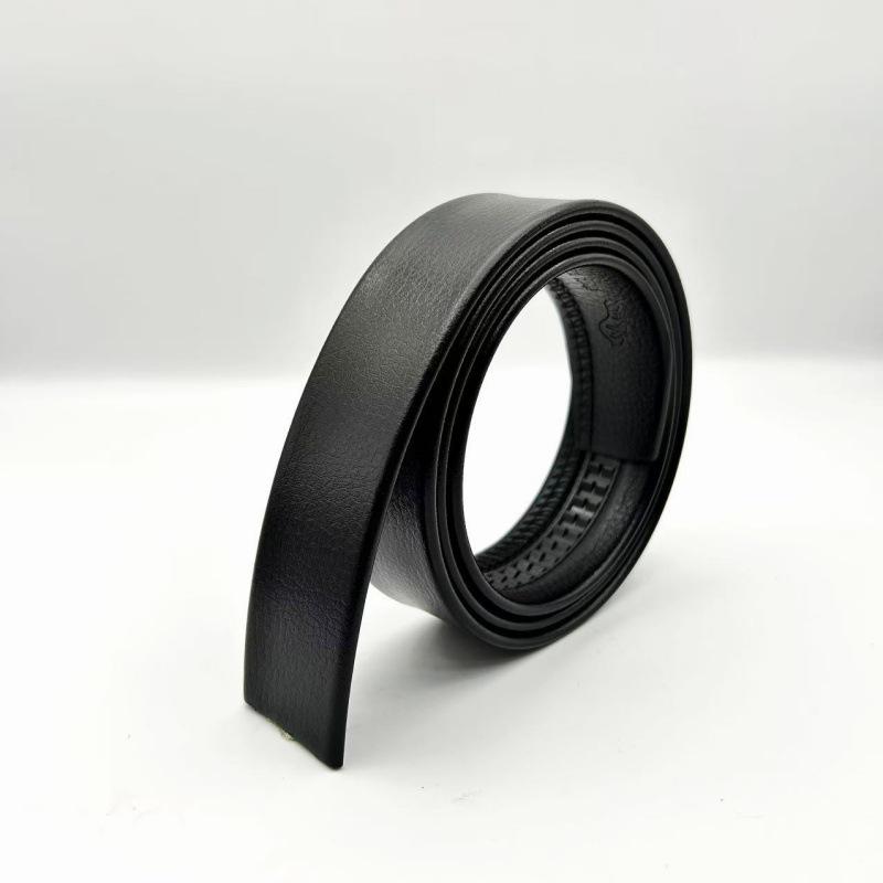 

4cm TPU Headless Automatic Casual Belt Strap – No Buckle Business Waist Belt чёрный