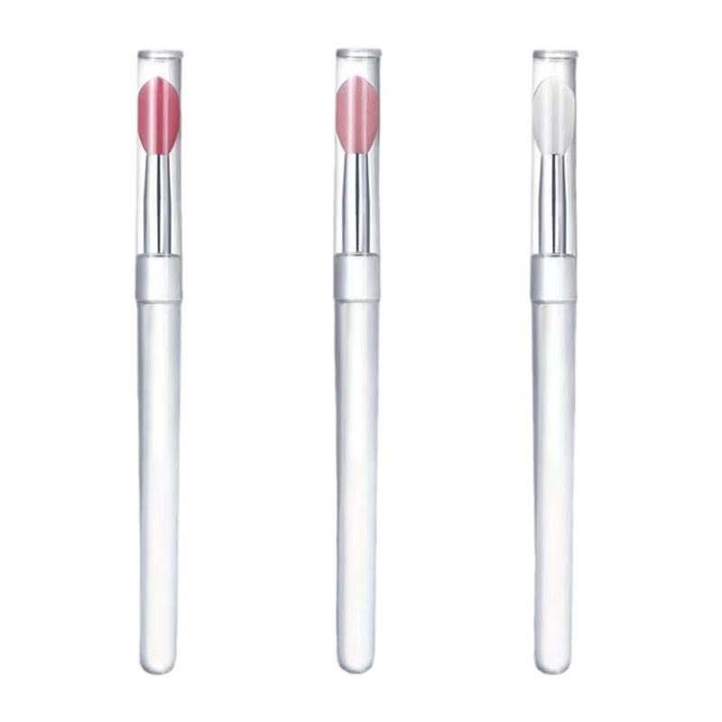 Nierle Silicone Lip Brush: Portable, Dustproof with Cover for Lipstick, Lip Mask, Lip Balm & Sequin Eye Shadow.