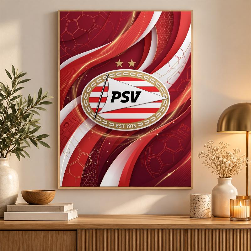 PSV Eindhoven FC Diamond Painting Kit 5D Full Drill DIY Diamond Mosaic Wall Art Home Decor