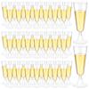 25pcs Disposable Wine Cups Plastic Champagne Flutes Sparkling Champagne Bar Cups Weddings Home Party Cocktail Red Wine Goblet