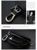 Men's Universal Cowhide Car Key Case with Waist-Mounted Zipper