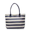 Shoulder Bag Striped Contrast Woven Bag Large Capacity Straw Tote Bag