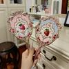 Pocket Handheld Mirror Exquisite Relief Flower Design