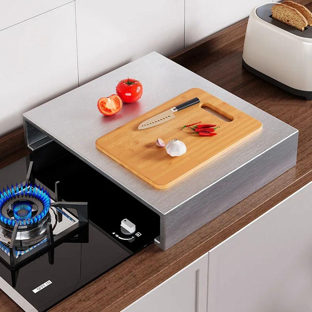 Stainless Steel Stove Top Cover Anti-rust Kitchen Storage Rack  Induction Cooker Support