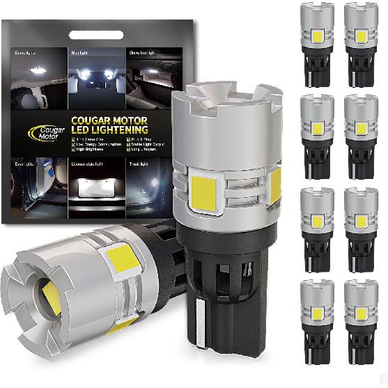 Cougar Motor 921 Led Bulb Reverse Lights, 912 Backup Light 6000K White Ultra Bright CANBUS Ready Car Exterior 906 904 W16W T15 Bulb, Non-Polarity,