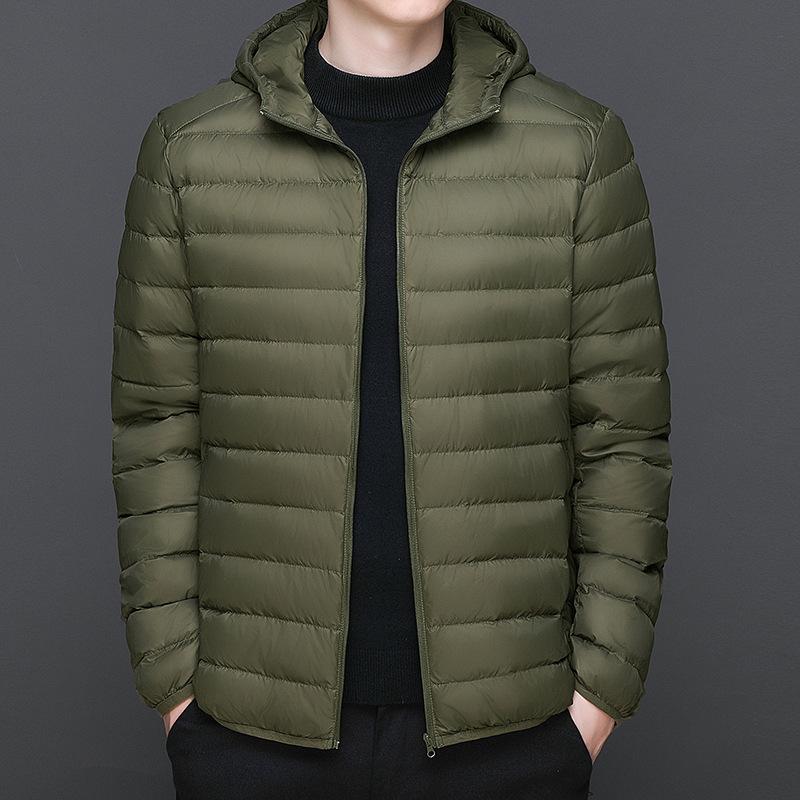 White duck down autumn and winter new stand-up collar down jacket men's fashion versatile warm light fashion down jacket