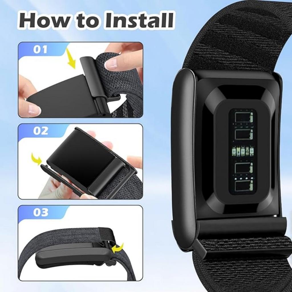 For Whoop 5.0 Strap, Nylon Magnetic Elastic Replacement Wristband, Adjustable Sports Fitness Tracker Band