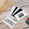 50PCS Online Retail Black White Packaging Decoration DIY Postcards Greeting Labels Appreciation Cardstock Thank You Cards