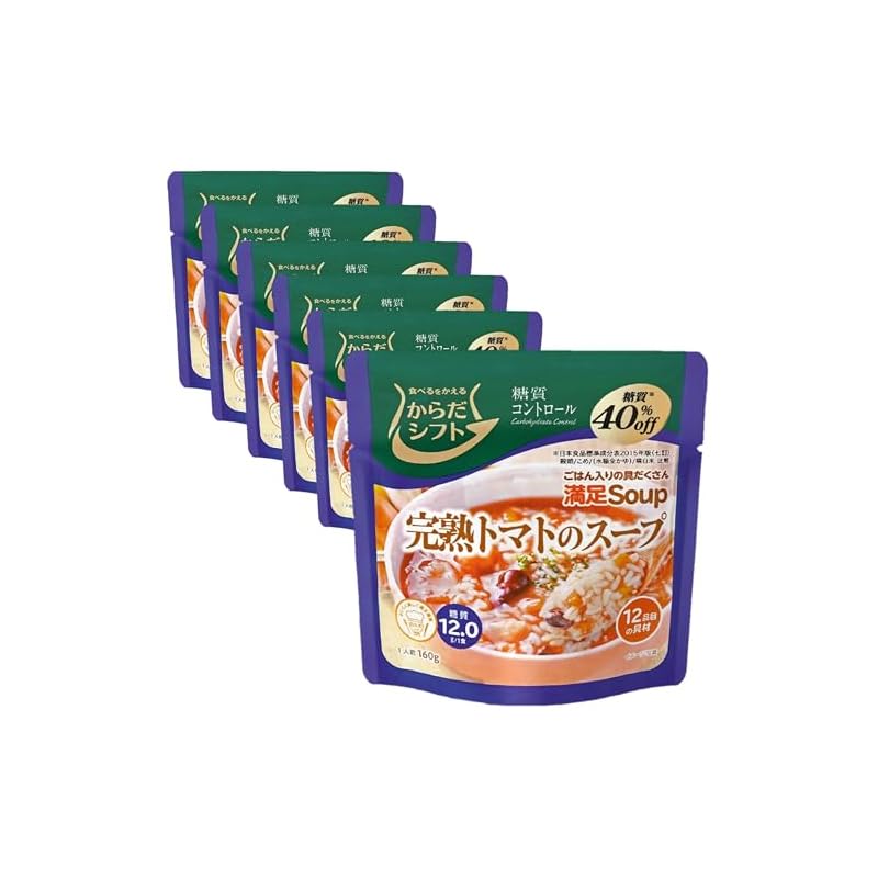 Karada Shift Carbohydrate Control Satisfaction Soup: Ripe Tomato Soup 160g x 6