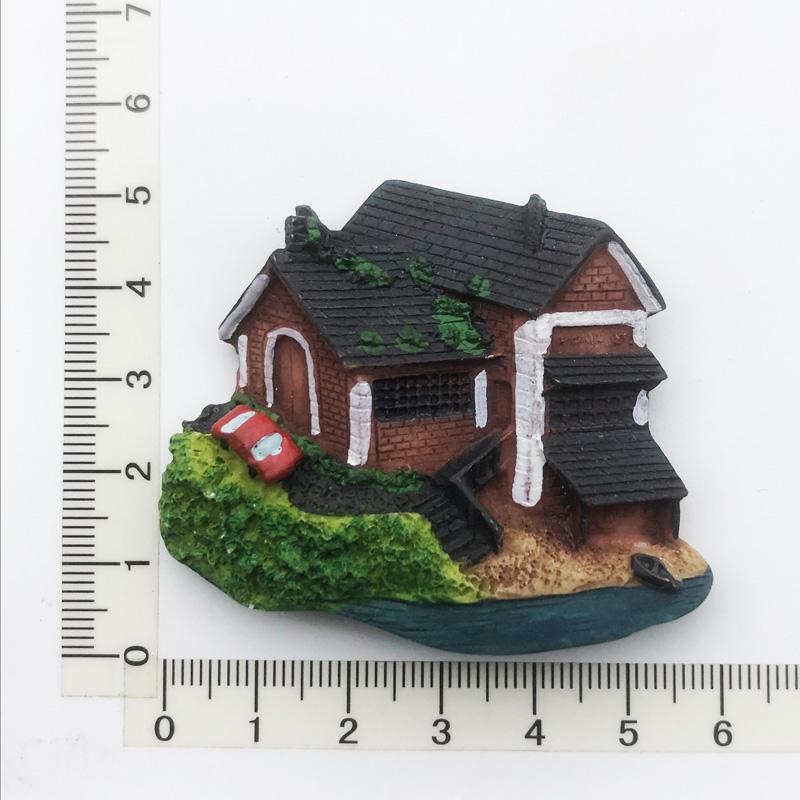 European Countries Villa Fridge Magnets Message Board Magnetic Stickers CHildren Gifts Home Decoration Fridge Stickers