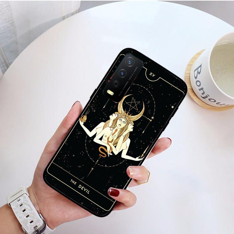 Boska Kobiecość Tarot Etui na Telefon Dla VIVO Y31 Y21 Y70 Y21S Y20 Y72 1907 Y12 Y11S Y53S Y33S Y55 Y76 Y51 Y15S Y01