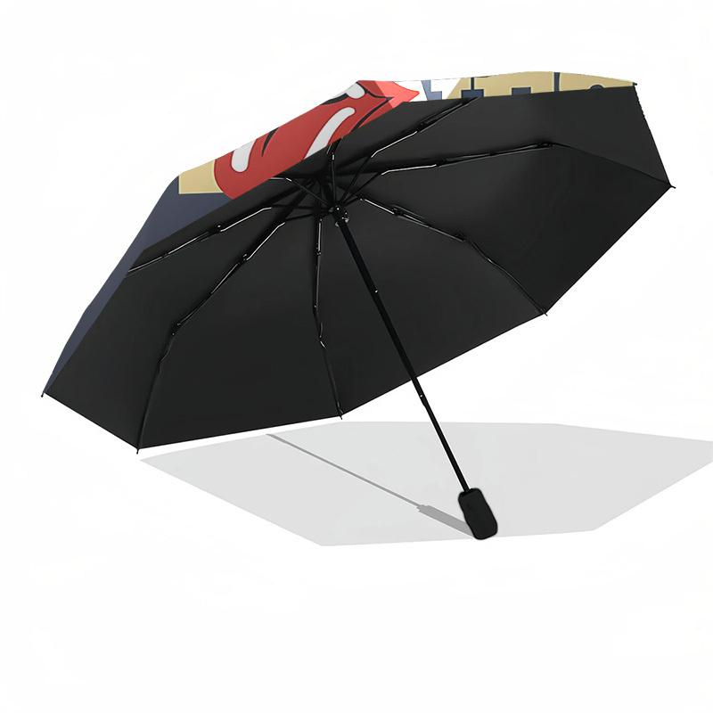 1pz Ombrello da Viaggio Automatico, Antivento, Compatto Rolling Stones, Regalo per Compleanno, Natale, Affari 93063
