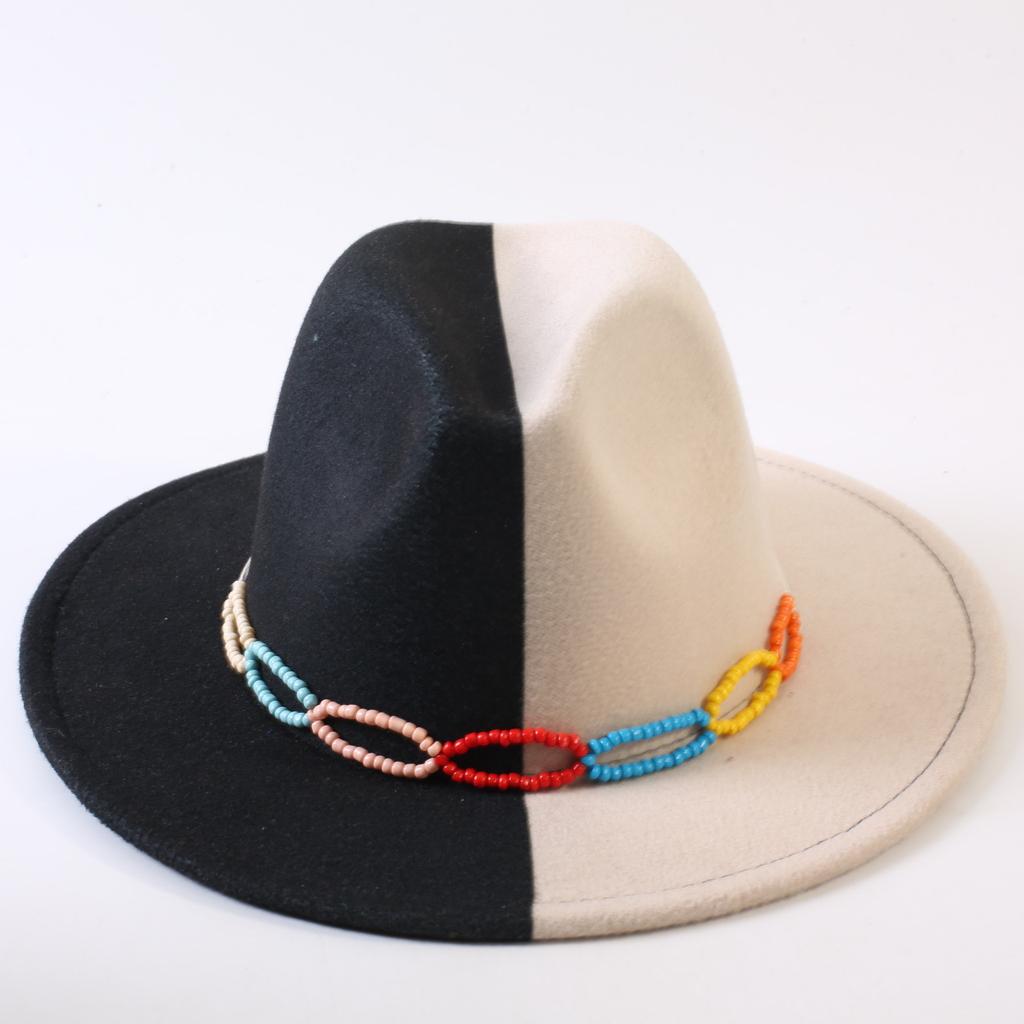 Popular European and American Classic Double-color Wide-brimmed Top Hat Men's and Women's Fashion OL Style Cowboy Hat Jazz Hat
