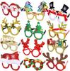 Christmas Glasses Glitter Holiday Party Glasses Frames Christmas Decoration Accessories Costume Eyeglasses for Christmas Parties (One Size Fits All)