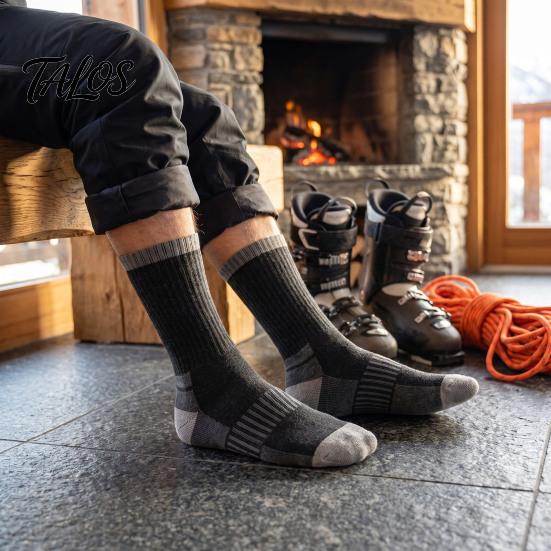 Breathable Winter Sports Socks Unisex Cotton Ski for Women Men, Thermal Snowboard Socks, No Slip Elastic Leg Warmers Warm Skiing Snowboarding