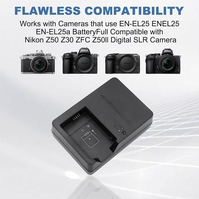 MH-32 MH32 Charger Camera for Nikon EN-EL25 ENEL25 EL25 Battery Nikon Z50 ZFC Z30 Z50II Micro Single Camera