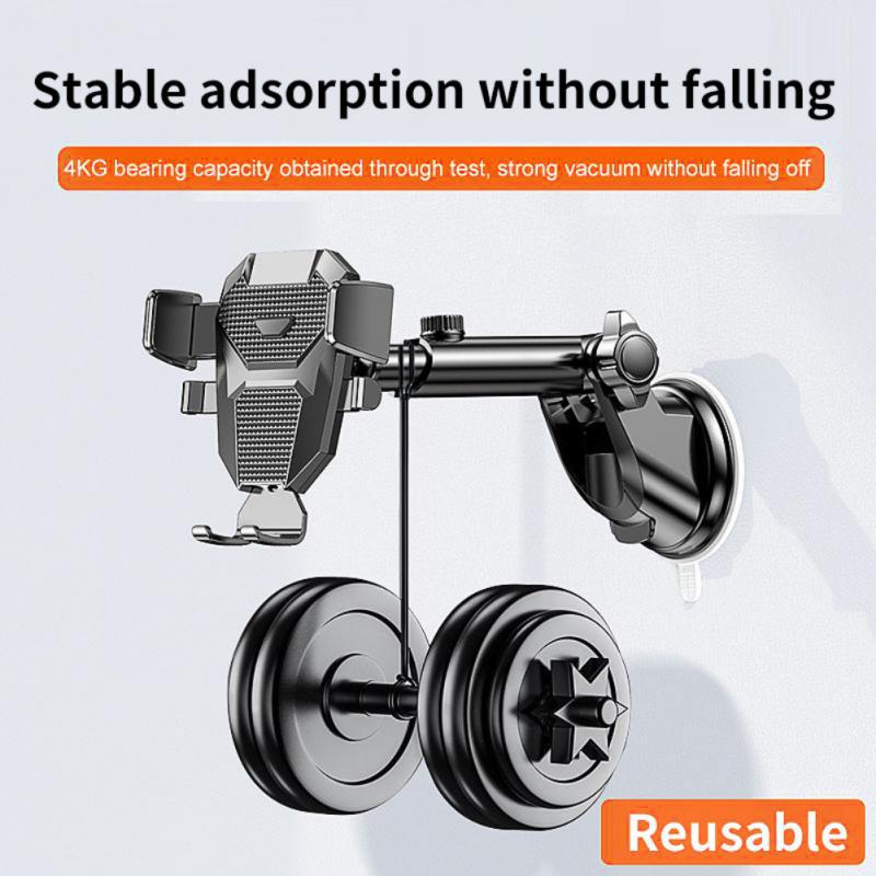 D25+105+K5 Suport Telescopic cu Ventuză pentru Bord, Suport de Telefon pentru Gura de Ventilație, Suport Auto Blocabil pentru Telefon