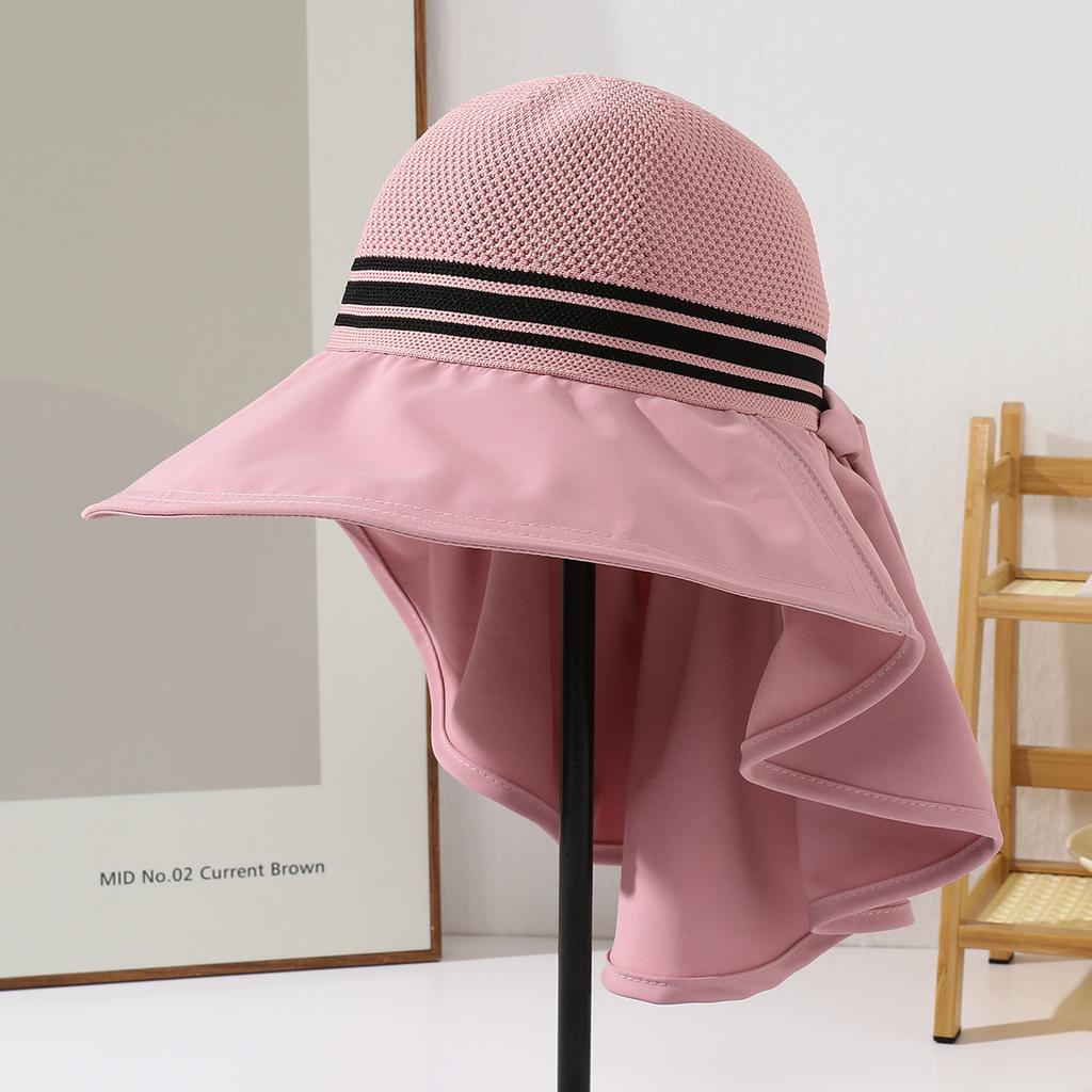 Sunscreen Hat Women's Summer New Oversized Shawl Sun Hat Large Brim Anti-ultraviolet Face Protection Neck Shows Small Face