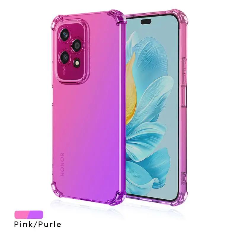 

Градиентный прозрачный мягкий силиконовый чехол для телефона Honor 400 Lite 400lite противоударный чехол с подушкой безопасности для Honor400 200 Smart X8C X9C Honor 400 Lite