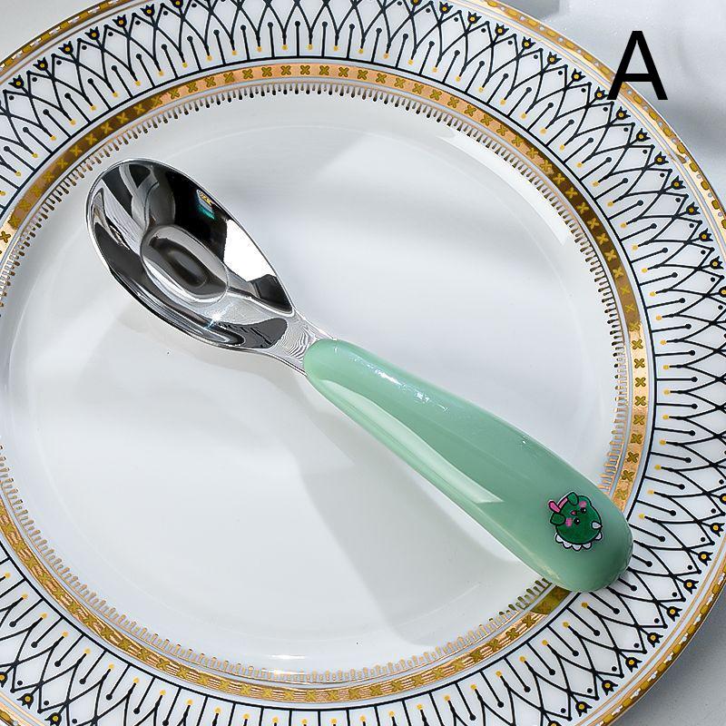 Ingot Head Soup Spoon Stainless Steel Tableware Teaspoons Home Children'S Tablespoons Ice Cream Shovel Kitchen Utensils