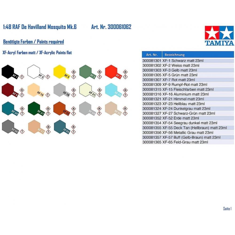 Tamiya 148 Masterpiece Series No.62 Королевских ВВС De Havilland Mosquito FB Mk.VINF — фото 5