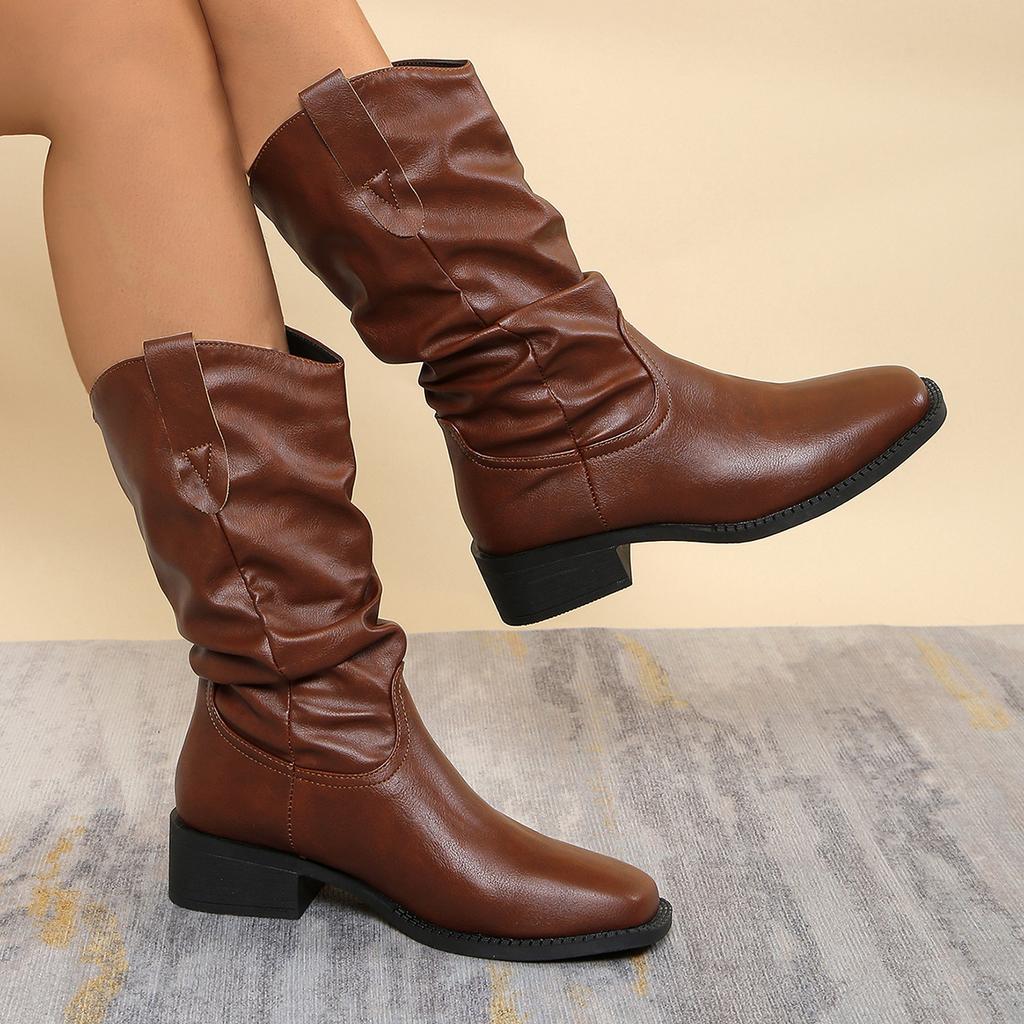 Winter Suede Comfortable/elegant Riding Boots Fashionable New Round Toe Sexy Thick Sole Non Slip Casual Work Boots for Women