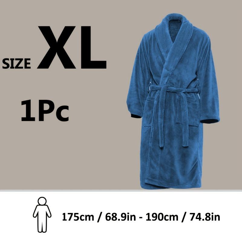 

1 шт. Унисекс Утолщенные Халаты из Кораллового Флиса, Взрослые Банные Полотенца для Мужчин и Женщин, Фартук, Спальня, Шалевый Воротник XL