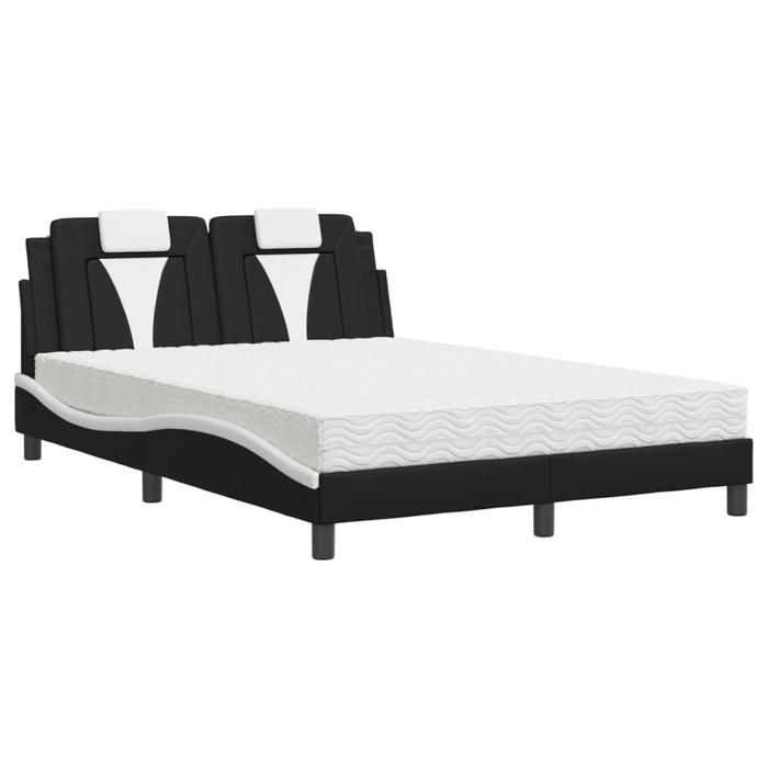 VidaXL Bed with Mattress, Upholstered Bed with Headboard Cushion, Double Bed, Adult Bed, Bedroom Furniture 3208801