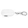 Personal Safety Alarm White IP44 Water Proof Rechargeable 130dB Alarm Siren Keychain with LED Flashlight APP for