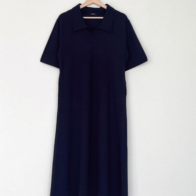 Shop   Women Collar 5 Sleeve Daily 100  Cotton Short Sleeve Dress Ara Wdr 3128  