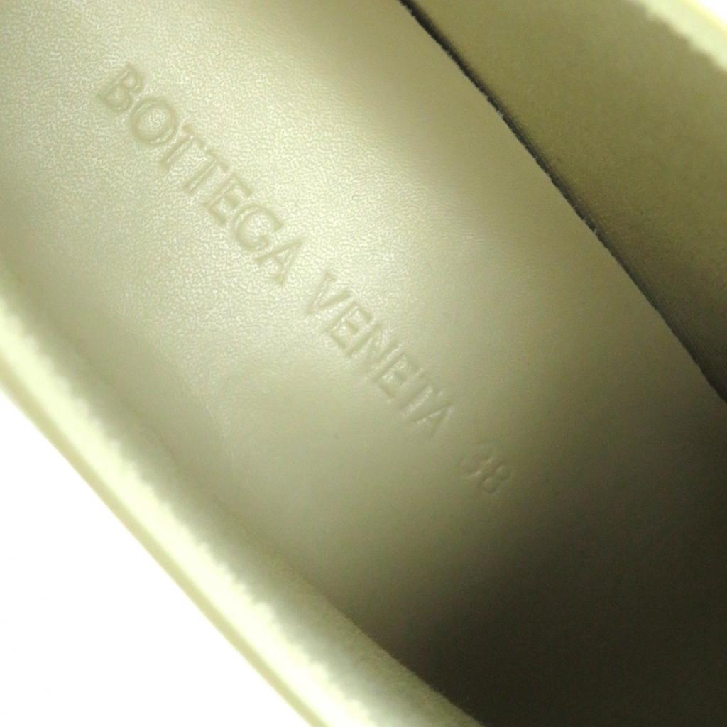 Excellent BOTTEGAVENETA Rain Shoes Shine Rain Boots Rubber Boots Ivory Rubber Used