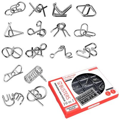 Wire Game, Metal Design, 16 Levels of Difficulty, Suitable for Men and Women of All Ages, Disassembly, Relaxation, Time Killer, Waiting Time