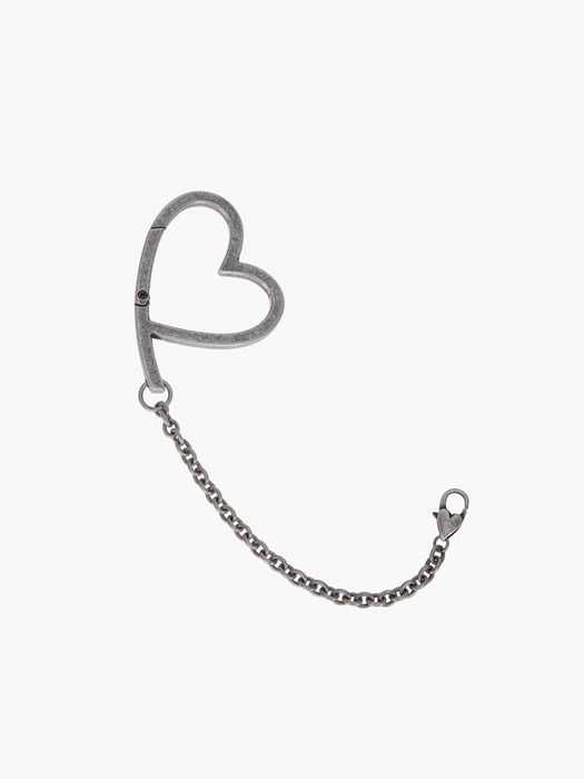 MARGESHERWOOD HEART CLIP KEYCHAIN_antiqued silver