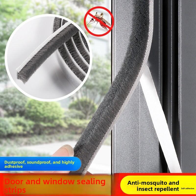 5m Self Adhesive Soundproof Windproof Weatherstripping for Sliding Doors Wardrobes Windows Bookshelves Door Window Seal Strip